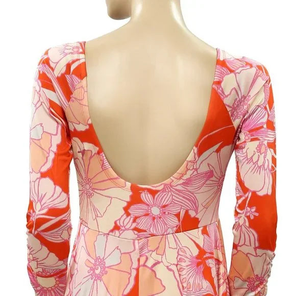 Free People First Date Retro Sexy Maxi Dress M - Picture 7 of 7